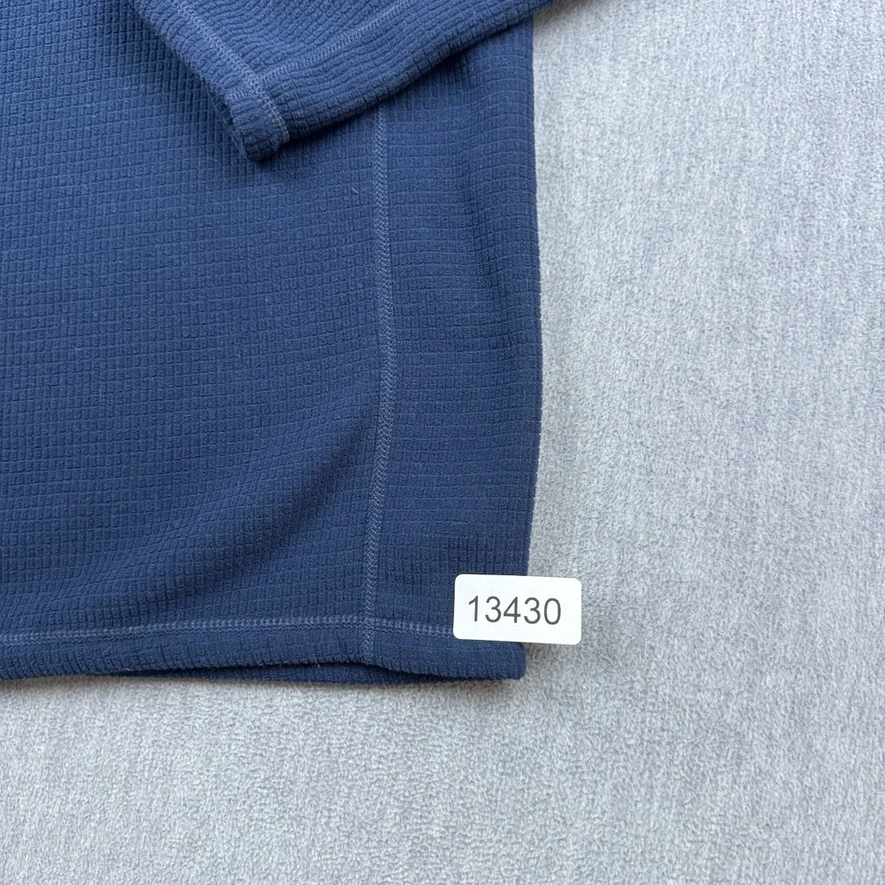 The North Face Sweater‎ Mens Large Blue1/4 Zip Fleece Pullover Mock Neck Casual